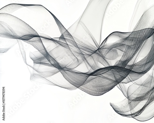 Abstract swirling lines in black on a white background, creating a dynamic visual flow.