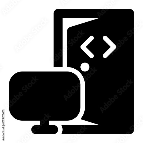 backdoor, bypass, programming, coding, malware, software solid or glyph icon