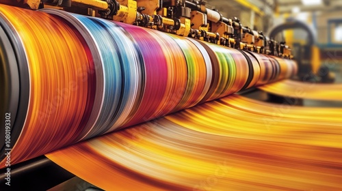 Vibrant Color Flow in Digital Printing Process