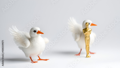 Oeillets Oscar trouper sur fond blanc