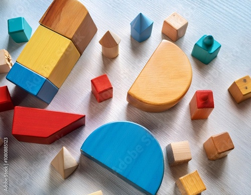 colorful didactic wooden toys