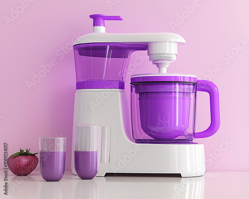 Commercial Juice Purifier in Purple and White: Medium-Sized Design from 2001