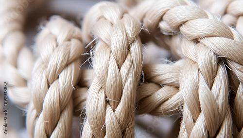 Close up prusik rope texture. Prusik rope sometime used as rope bracelet.