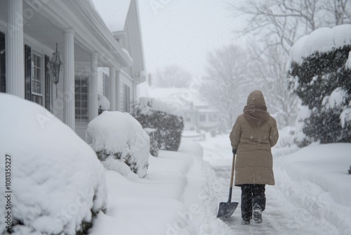 Early winter snowfall: first snow of season, highlighting unexpected challenges people face as they navigate abrupt weather change, transportation difficulties, sudden need for winter preparations.