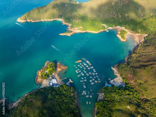 Boathouses and the floating raft cages