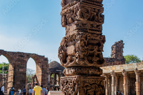 Qutab Minar Temples Carvings