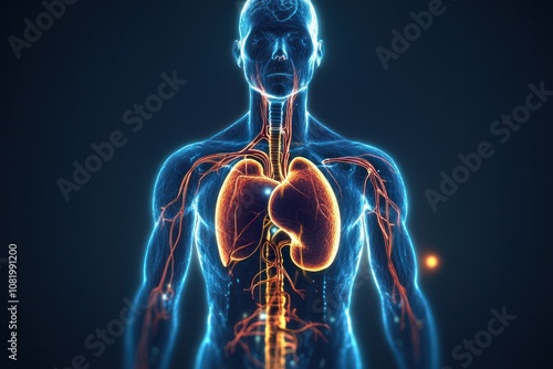 Nerve cells in organ function, highlighting their role in controlling vital body systems like the heart and lungs