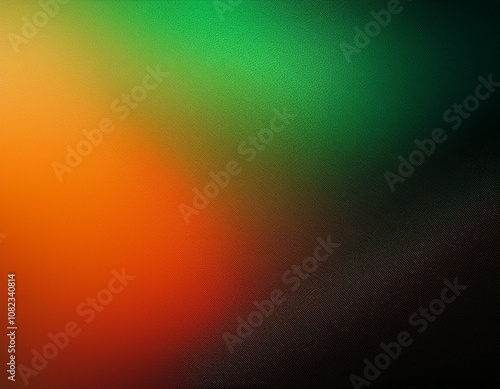 grainy gradient background in orange green and black colors noise texture abstract orange green black gradient background design colorful background with space for design banner poster