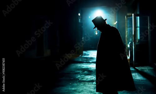 Jack the Ripper in action among the night alleys of London.