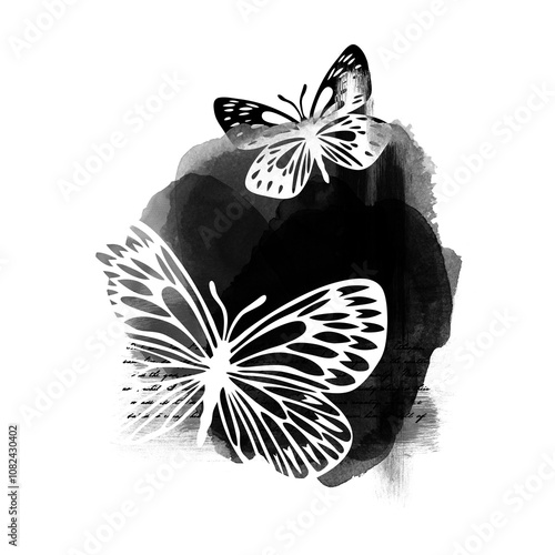 Artistic summer mask. Basis element for design on white background universal use