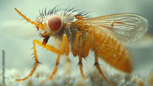 Close-up of a fruit fly.