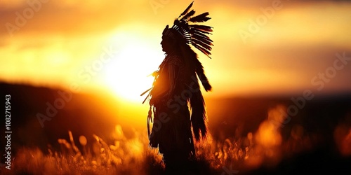 apache warrior standing on battlefield 