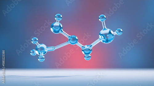 A molecular structure, composed of interconnected atoms, represents the building blocks of matter