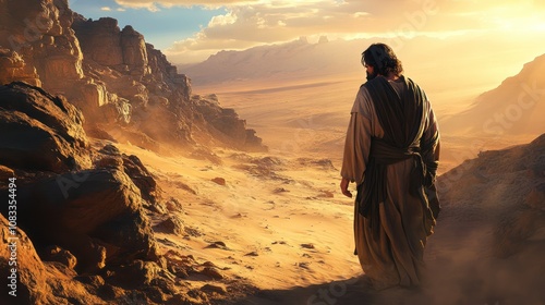 Jesus in the Desert Facing the Tempter