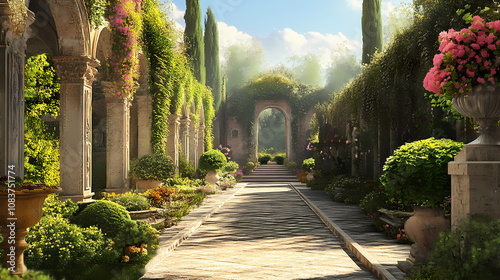 Gardens of renaissance: where art and nature entwine. Renaissance. Illustration