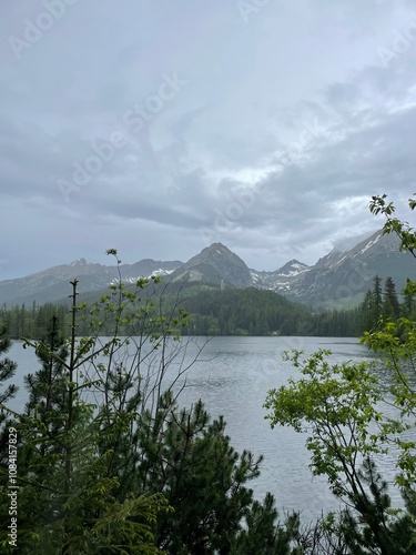 lake and mountains