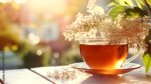 Elderberry Tea: A Herbal Tea Revered for Its Immune-Boosting Qualities and Soothing Flavor Profile, Perfect for Cold and Flu Relief