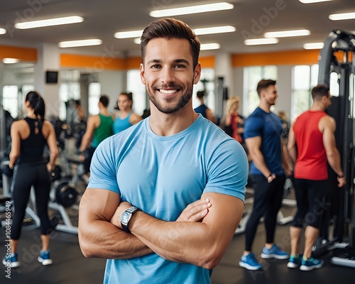 man working out in gym