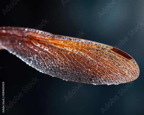 Intricate dragonfly wing texture