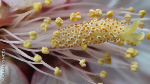 Close-up of a flower's stigma and pollen.