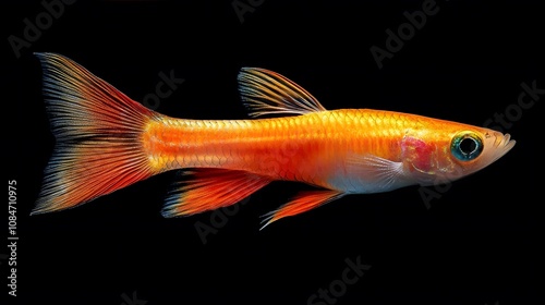 Vibrant Orange Tropical Fish Aquatic Life Aquarium Fish Freshwater Fish