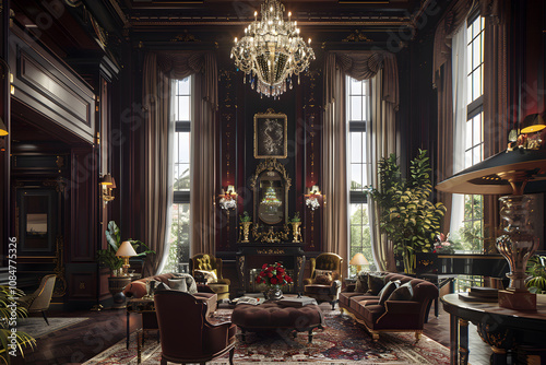 Stunning Display of Luxury: Opulent Interior Design Fusing Classic and Contemporary Elements