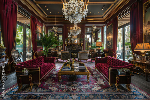 Stunning Display of Luxury: Opulent Interior Design Fusing Classic and Contemporary Elements