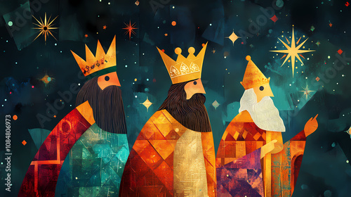 Epiphany is celebrated by the charming three kings. superlative generative ai image. Epiphany. Illustration