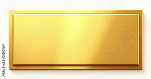 Luxury Gold Metal Plate for Elegant Branding and Modern Design Elements