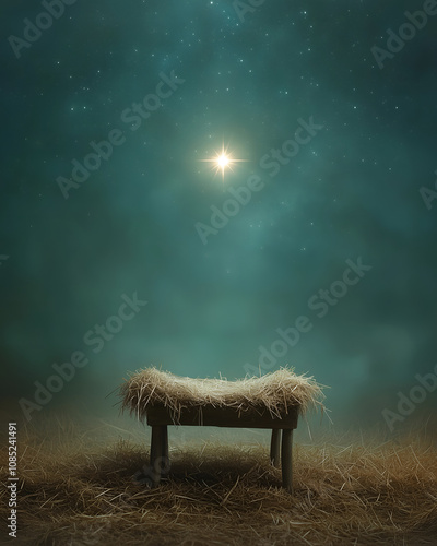 Nativity Manger Under the Starry Night