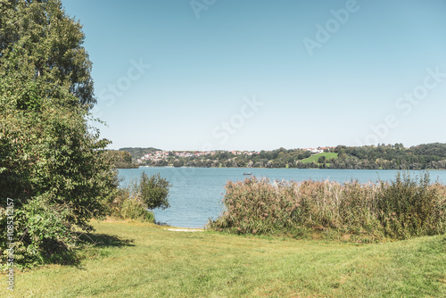 Badestelle am kleinen Brombachsee in der Nähe von Langlau im Fränkischen Seenland