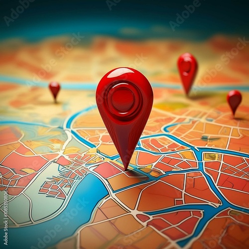 gps map with pin