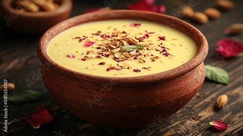 traditional indian rabri, thickened milk dessert