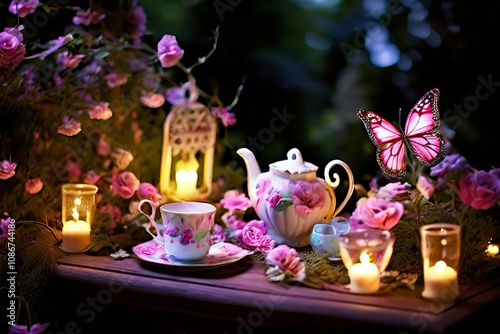 enchanted garden create a magical garden with glowing flowers bu