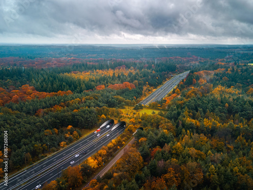 The Bridge of Nature(Wildviaduct Woeste Hoeve) in Apeldoorn, The Netherlands