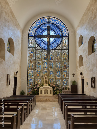 The Holy Family Chapel, near the Carmelite Stella Maris monastery, in Haifa, Israel