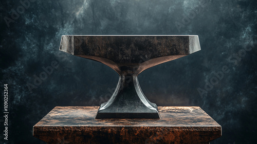 close up image of a anvil with a clean esthetic background