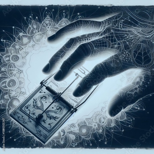 Photogram Placing the mousetrap directly on photosensitive paper