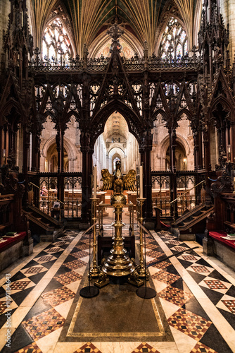 Eagle Sculpture and Rood Screen in Ely Cathedral