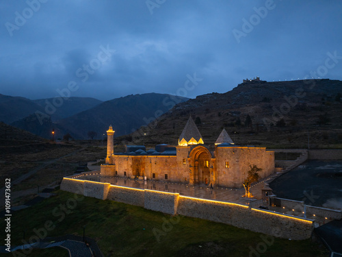 Renovated Divrigi Ulu Mosque Drone Photo, Divrigi Sivas, Turkiye (Turkey)