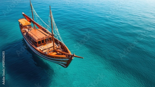 Close-Up of a Beautifully Crafted Wooden Ship