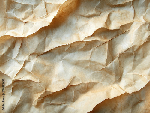 Crumpled Brown Paper Texture