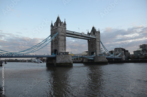 London, England, United Kingdom - October 2024: Tower Bridge is a bascule, suspension bridge built between 1886 and 1894. One of the prominent symbols of the United Kingdom.