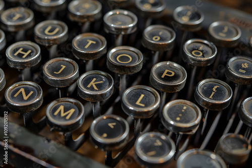 Stunning Close-Up View of a Modern Keyboard in Classic QWERTY Layout