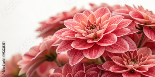 Cluster of small pinkish-red flowers with soft velvety texture and a subtle sheen, bloom, velvety