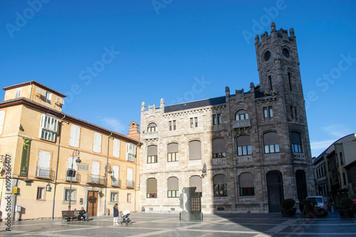 Edificios pintorescos de León, España