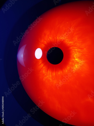 Diabetic retinopathy, ophthalmoscopic diagnosis, illustration