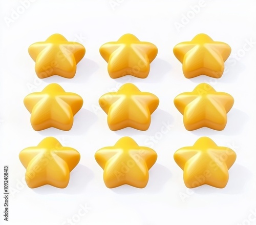 A current 3D render displaying a single gold star isolated on a white background. The golden badge of victory, representing the best and the winner. A ranking notion suitable for various scenarios.