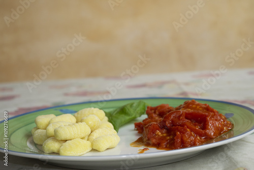 gnocchi with tomato sauce and basil