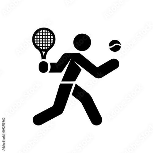 Tennis backhand shot movement icon